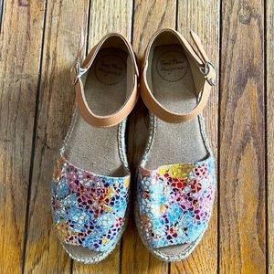 Toni Pons Espadrilles Origens Womens Size 39 Peep Toe Sandals Made in Spain